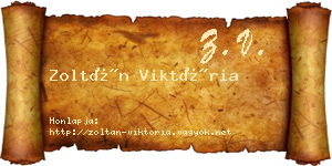 Zoltán Viktória névjegykártya