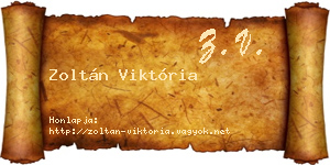 Zoltán Viktória névjegykártya